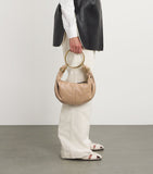 Chloé small leather bracelet bag with gold-tone handle (British brand)