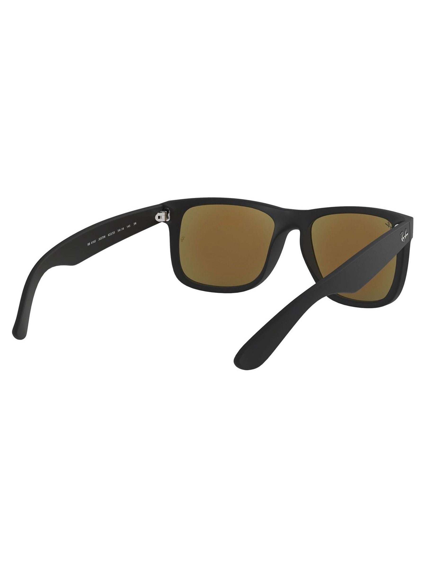 Ray-Ban Justin sunglasses black and blue flash lens, imported from the UK