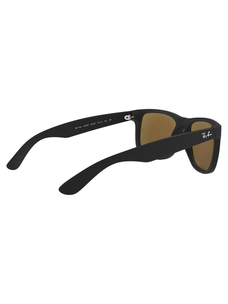 Ray-Ban Justin sunglasses black and blue flash lens, imported from the UK