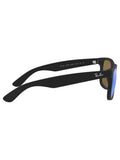 Ray-Ban Justin sunglasses black and blue flash lens, imported from the UK