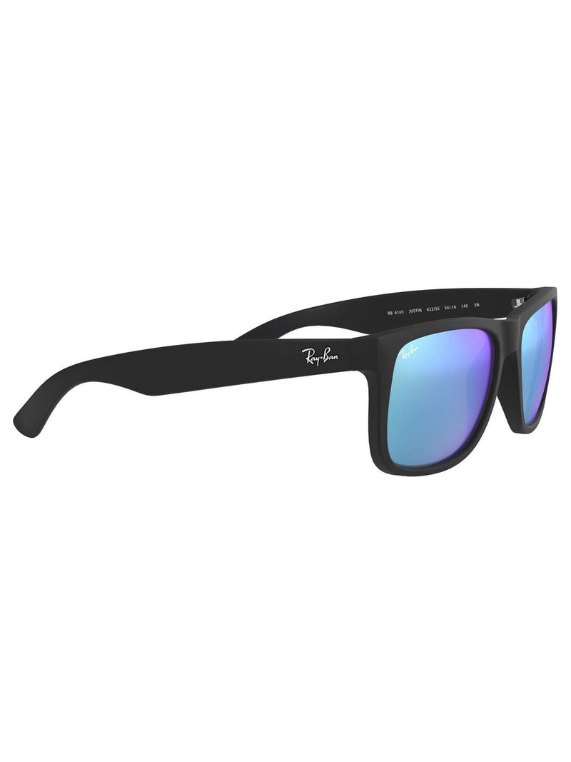 Ray-Ban Justin sunglasses black and blue flash lens, imported from the UK