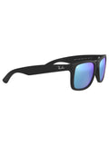 Ray-Ban Justin sunglasses black and blue flash lens, imported from the UK