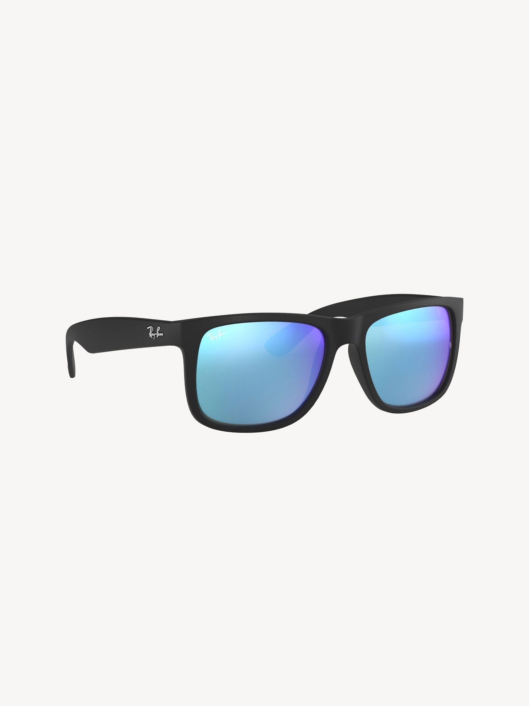 Ray-Ban Justin sunglasses black and blue flash lens, imported from the UK