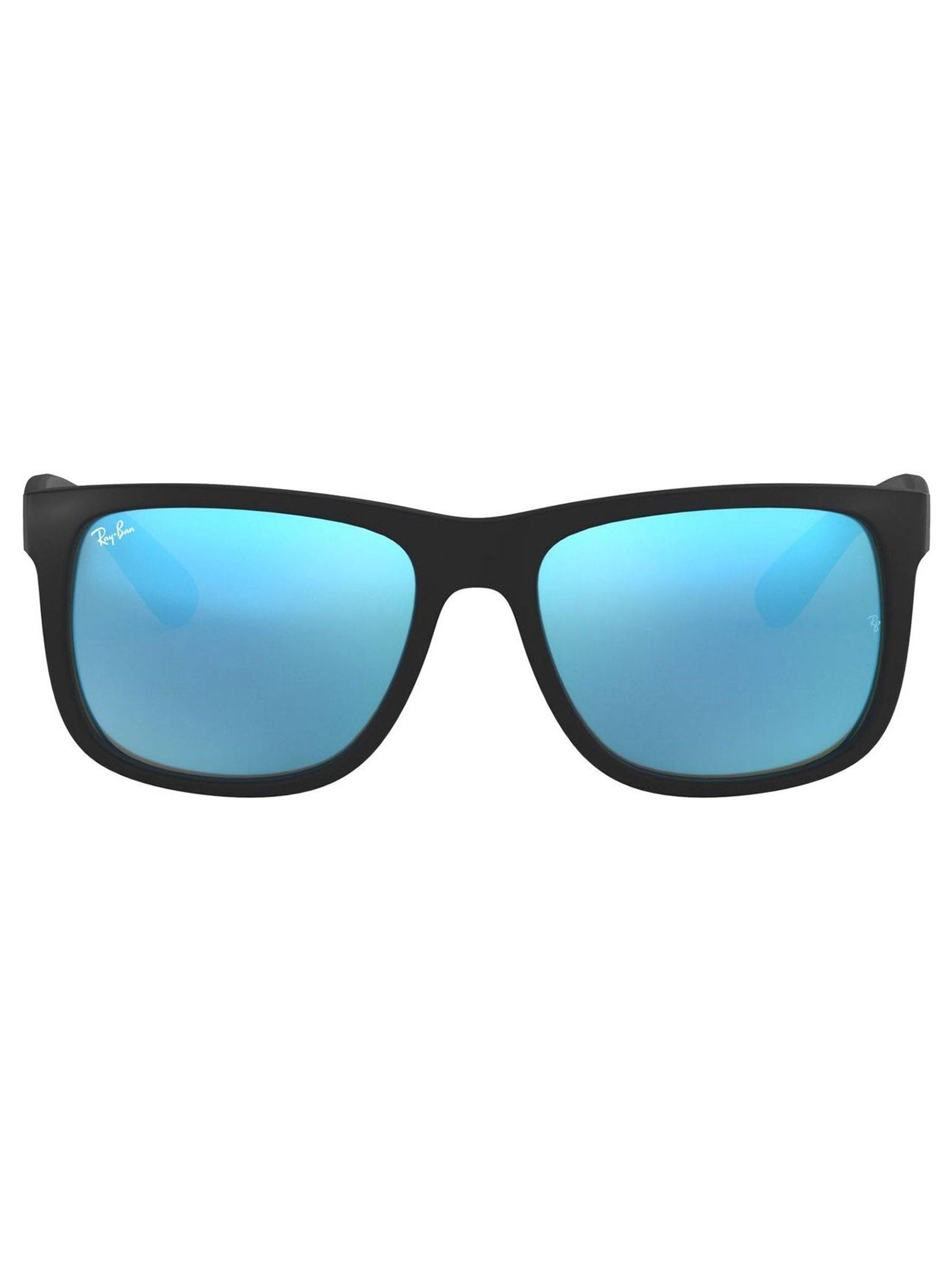Ray-Ban Justin sunglasses black and blue flash lens, imported from the UK