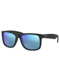 Ray-Ban Justin sunglasses black and blue flash lens, imported from the UK