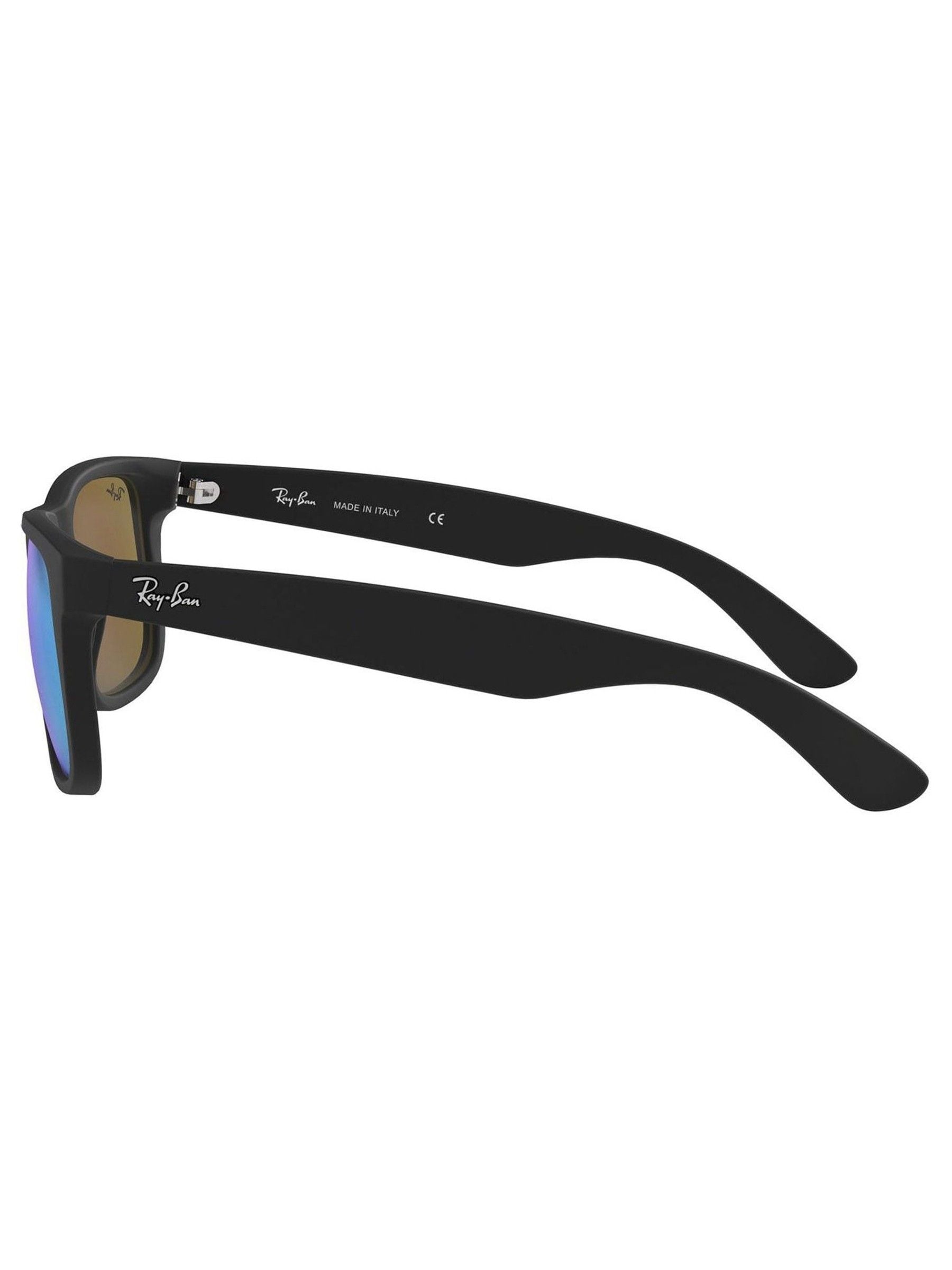 Ray-Ban Justin sunglasses black and blue flash lens, imported from the UK