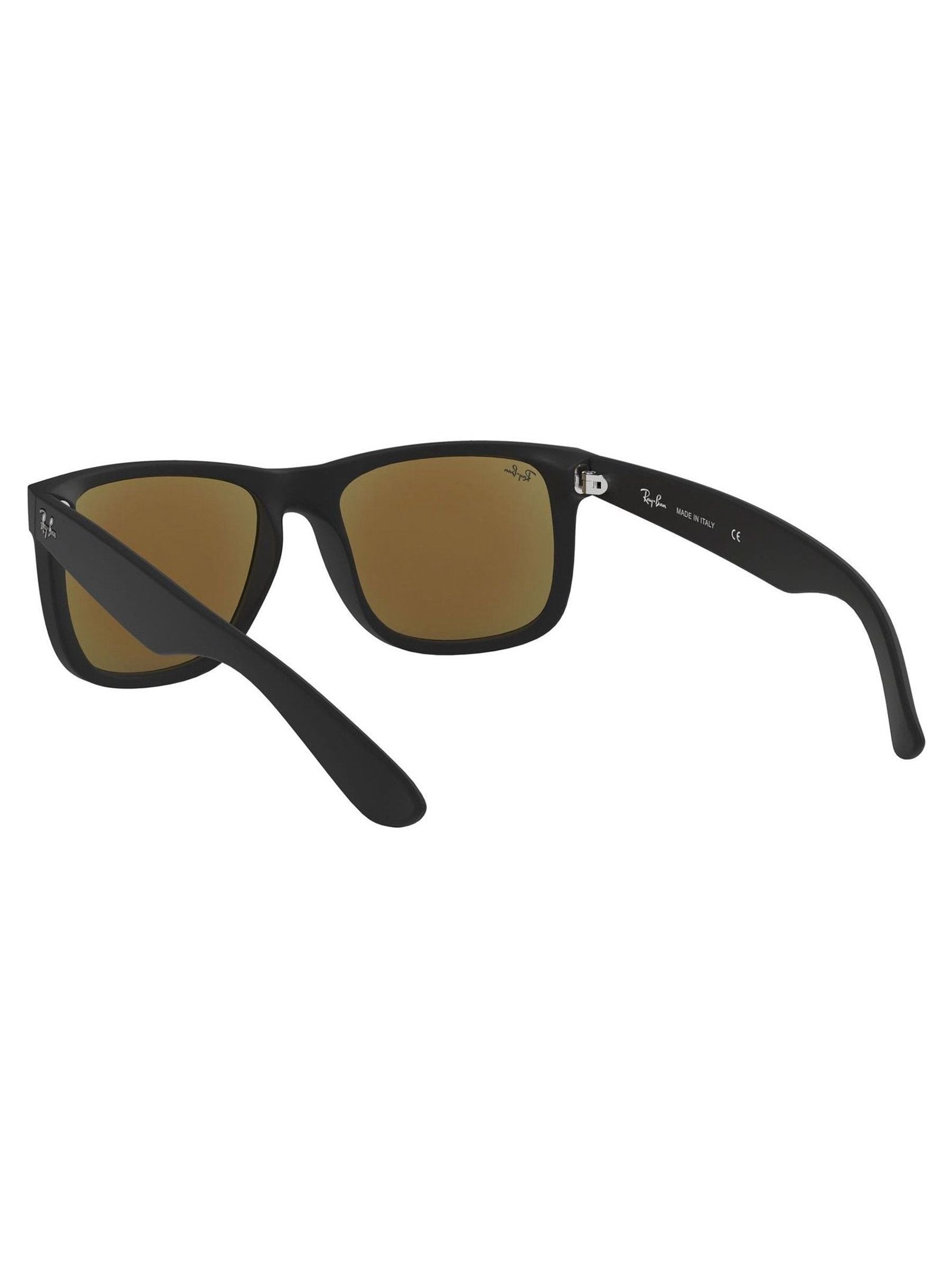 Ray-Ban Justin sunglasses black and blue flash lens, imported from the UK