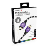 Gioteck 8K HDMI 2.1 cable 2m for next-gen consoles (British brand)