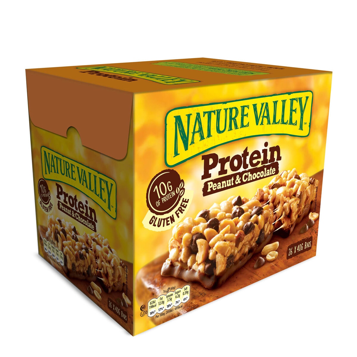 Nature Valley protein bar peanut & chocolate 26 x 40g, imported from the UK