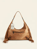 Balenciaga Le City medium suede shoulder bag, imported from the UK