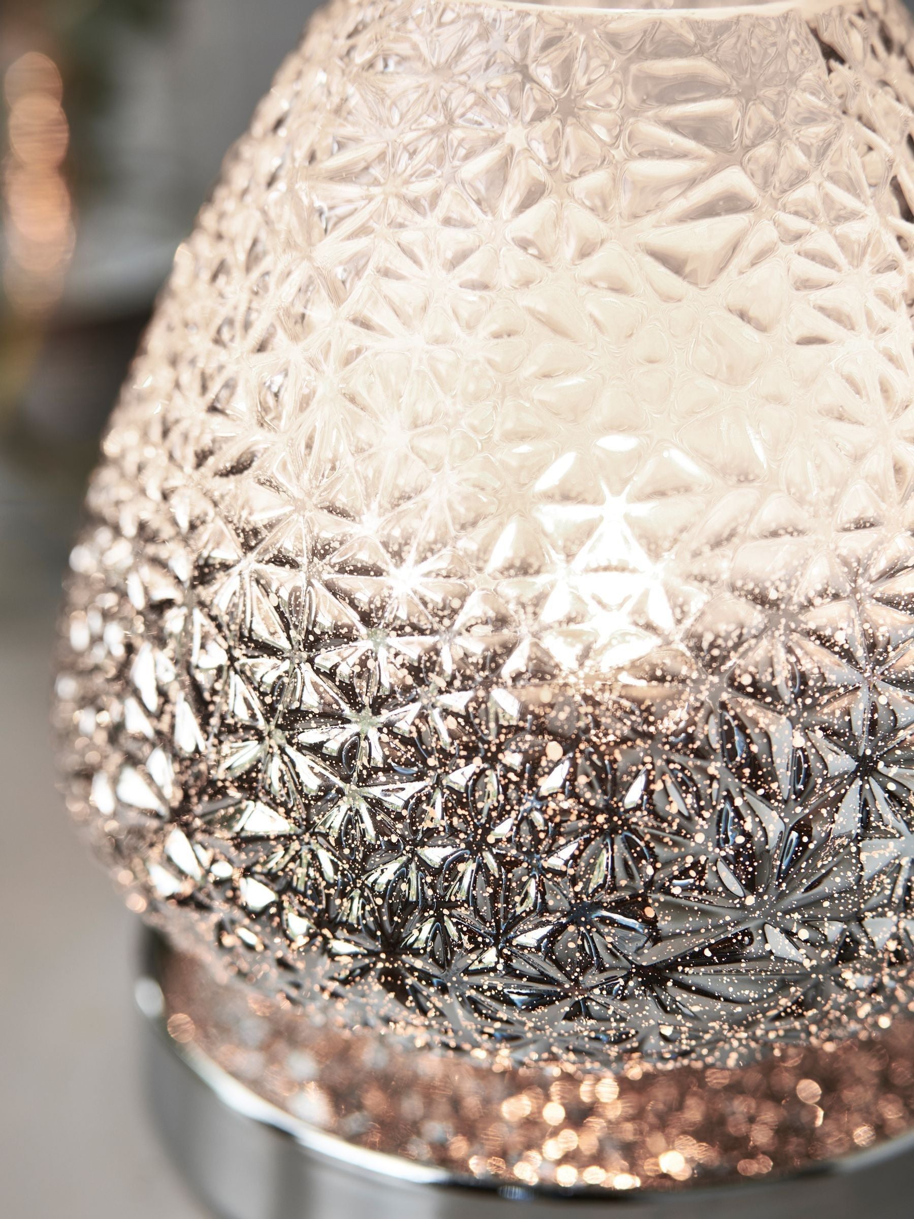 Monroe touch table lamp chrome finish ombre shade - British product