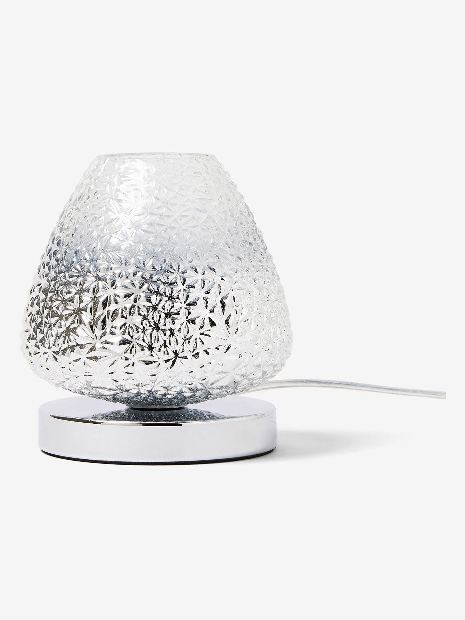 Monroe touch table lamp chrome finish ombre shade - British product