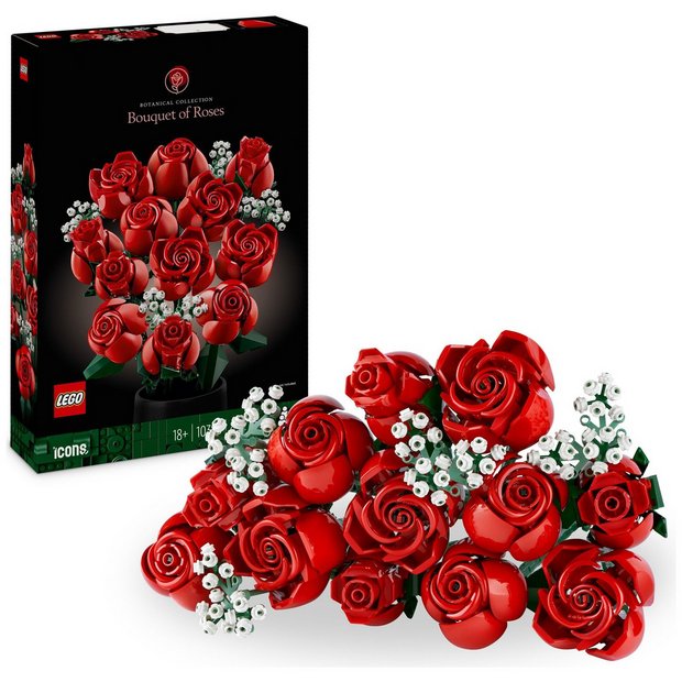 LEGO Icons Bouquet of Roses building set 822 pieces (British brand)