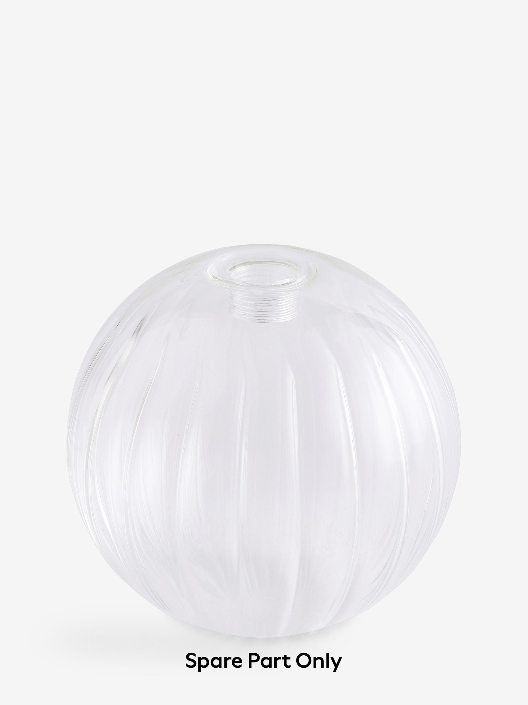 Hampton glass shade clear ripple effect 14cm - British product