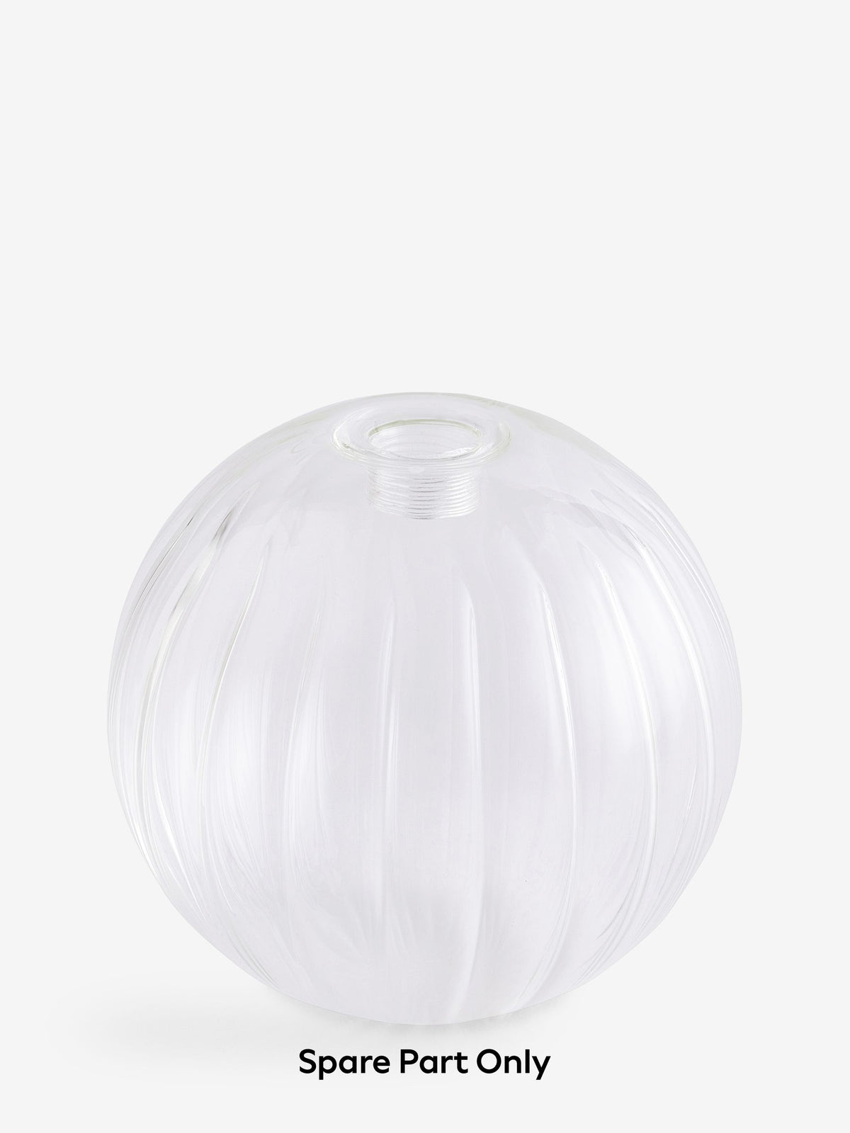 Hampton glass shade clear ripple effect 14cm - British product