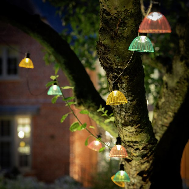 Habitat 10 warm white solar string light - British product