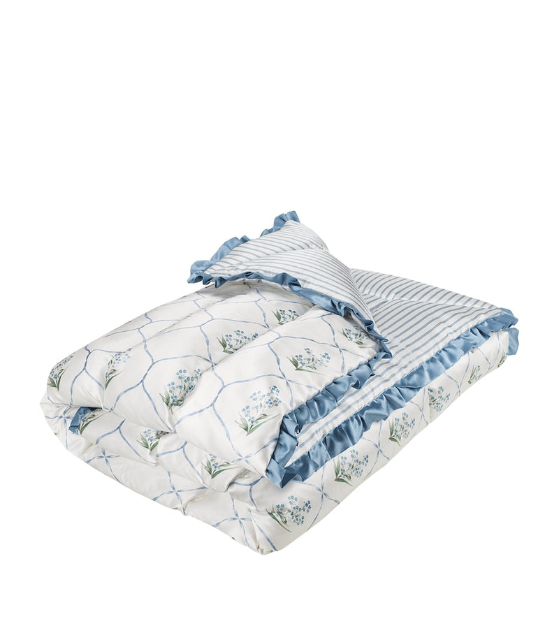 Gingerlily x Memo Press silk king eiderdown floral print feather down filling, UK version