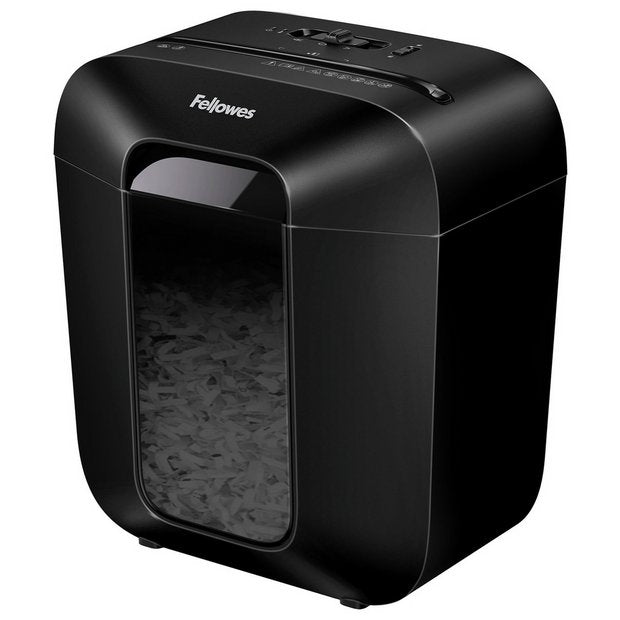 Fellowes PowerShred LX25 cross-cut shredder 6 sheet 11.5L (British brand)