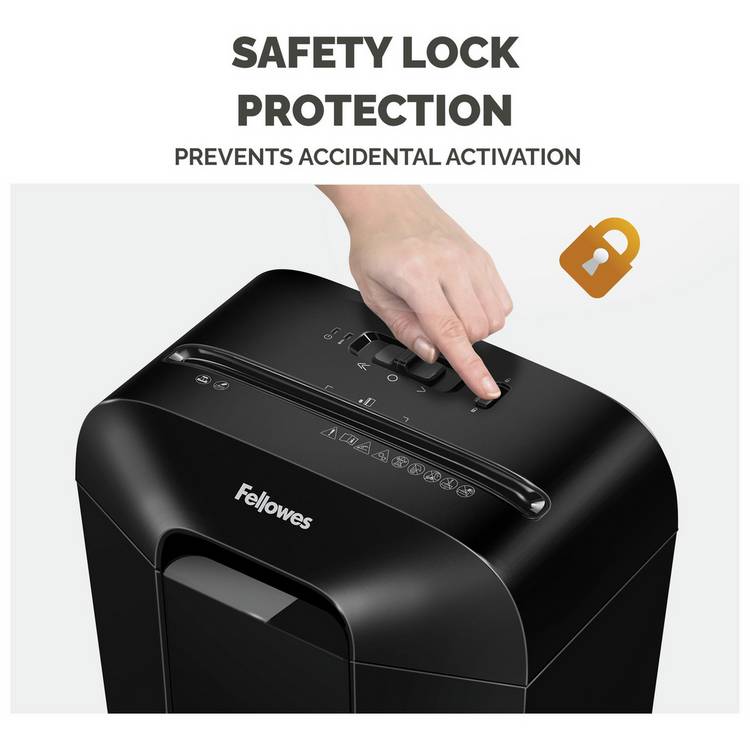 Fellowes PowerShred LX25 cross-cut shredder 6 sheet 11.5L (British brand)