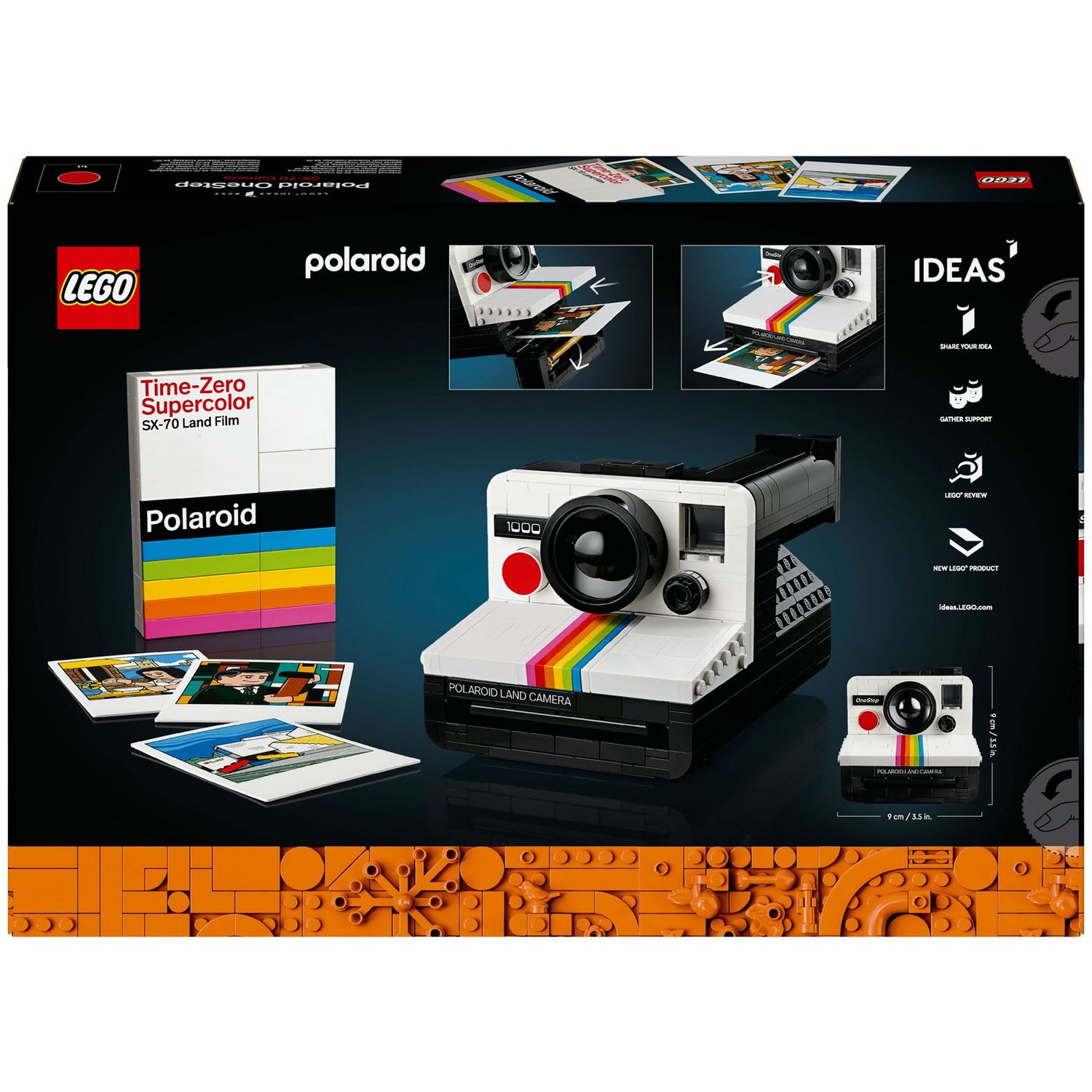 LEGO Ideas Polaroid OneStep SX-70 Camera Set 21345, imported from the UK