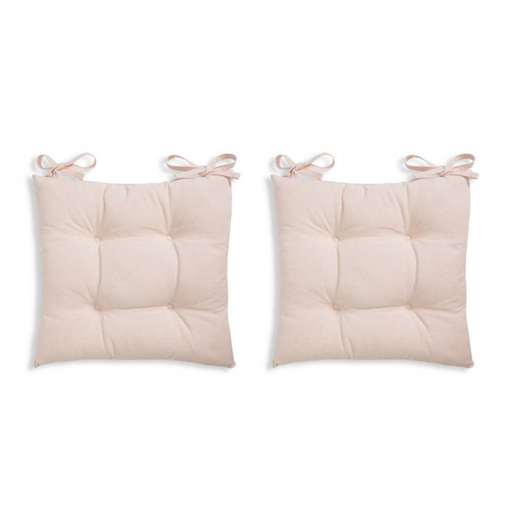 Habitat blush pink seat cushion pack of 2 40cm (British brand)