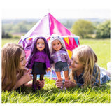 DesignaFriend festival glamping tent for 18 inch dolls, imported from the UK