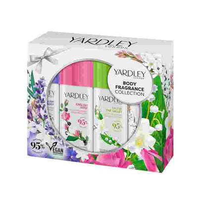 Superdrug Yardley London Modern Classics Body Spray Collection - English Lavender, Rose, Jasmine and Lily of the Valley - 50ml each- Buy online at McGrocer