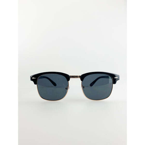 SVNX Black Clubmaster Sonnenbrille mit schwarzen Gläsern, UK Version