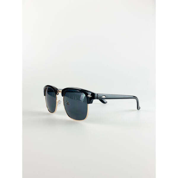 SVNX Black Clubmaster Sonnenbrille mit schwarzen Gläsern, UK Version