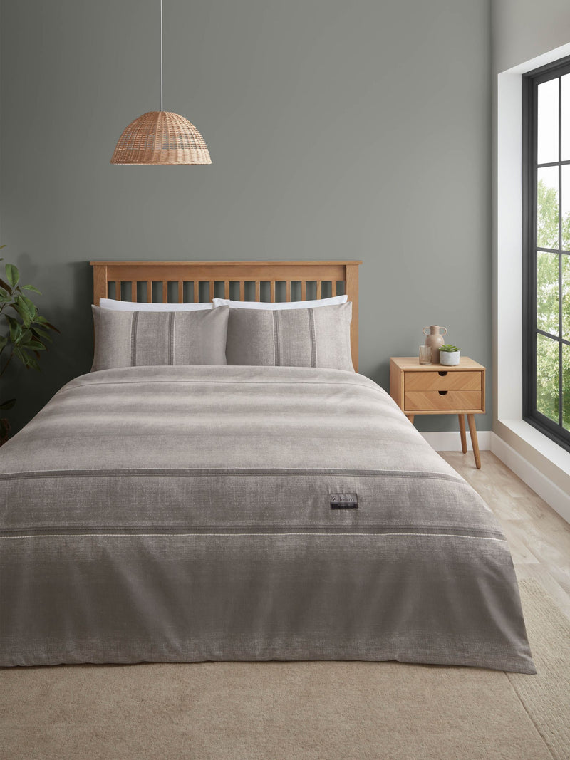Catherine Lansfield grey denim duvet cover and pillowcase set - British product