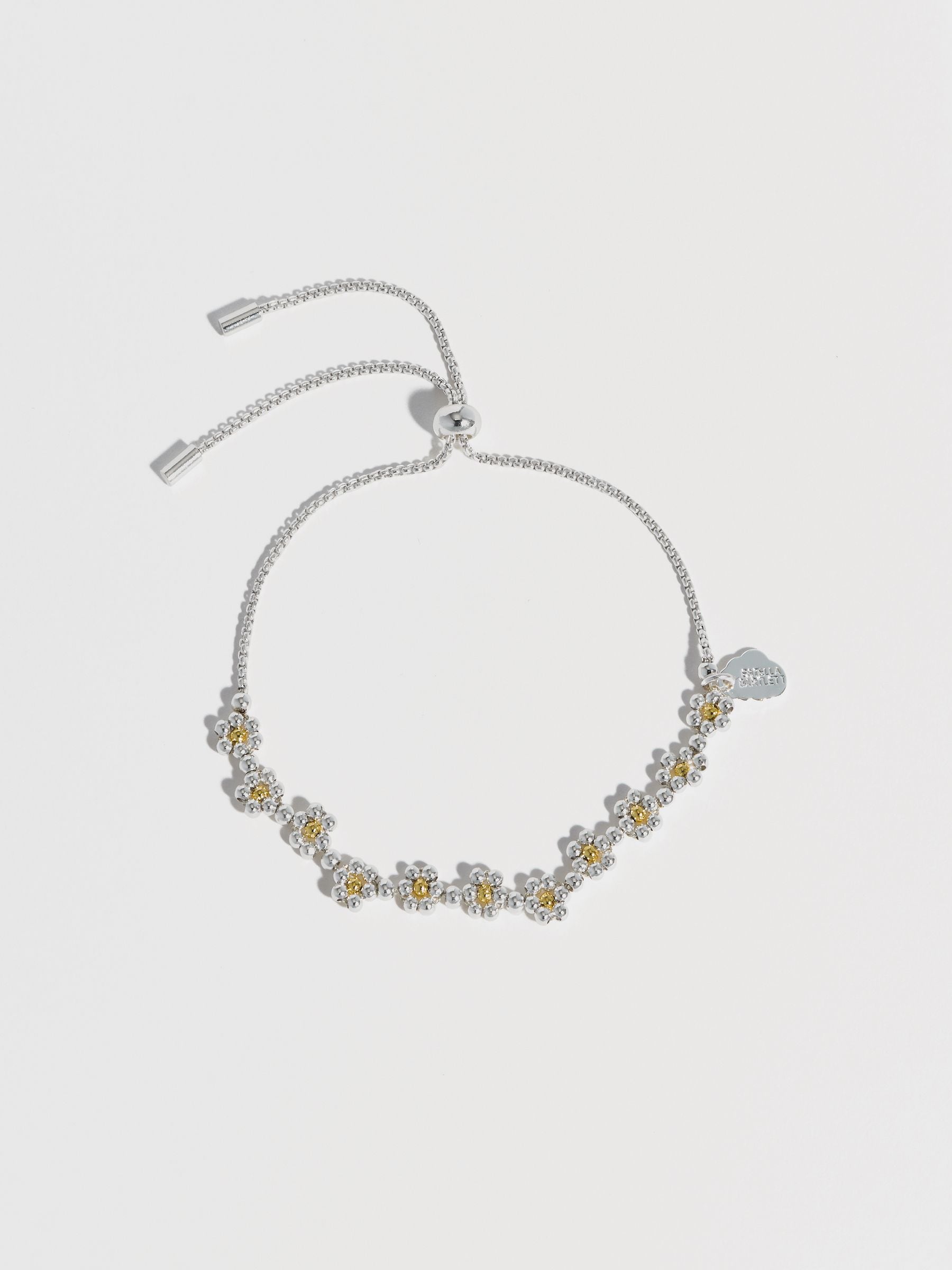 Estella Bartlett silver floral daisy chain bracelet, imported from the UK