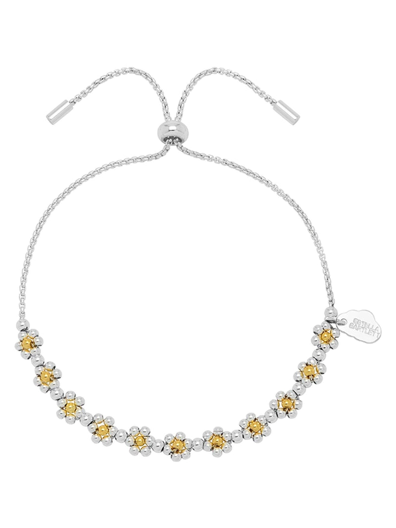 Estella Bartlett silver floral daisy chain bracelet, imported from the UK