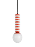 Leitmotiv Rayado Retro pendant lamp orange white striped, UK version