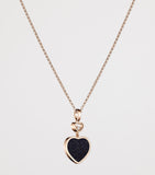 Chopard rose gold Happy Hearts pendant necklace with diamonds and aventurine (British brand)