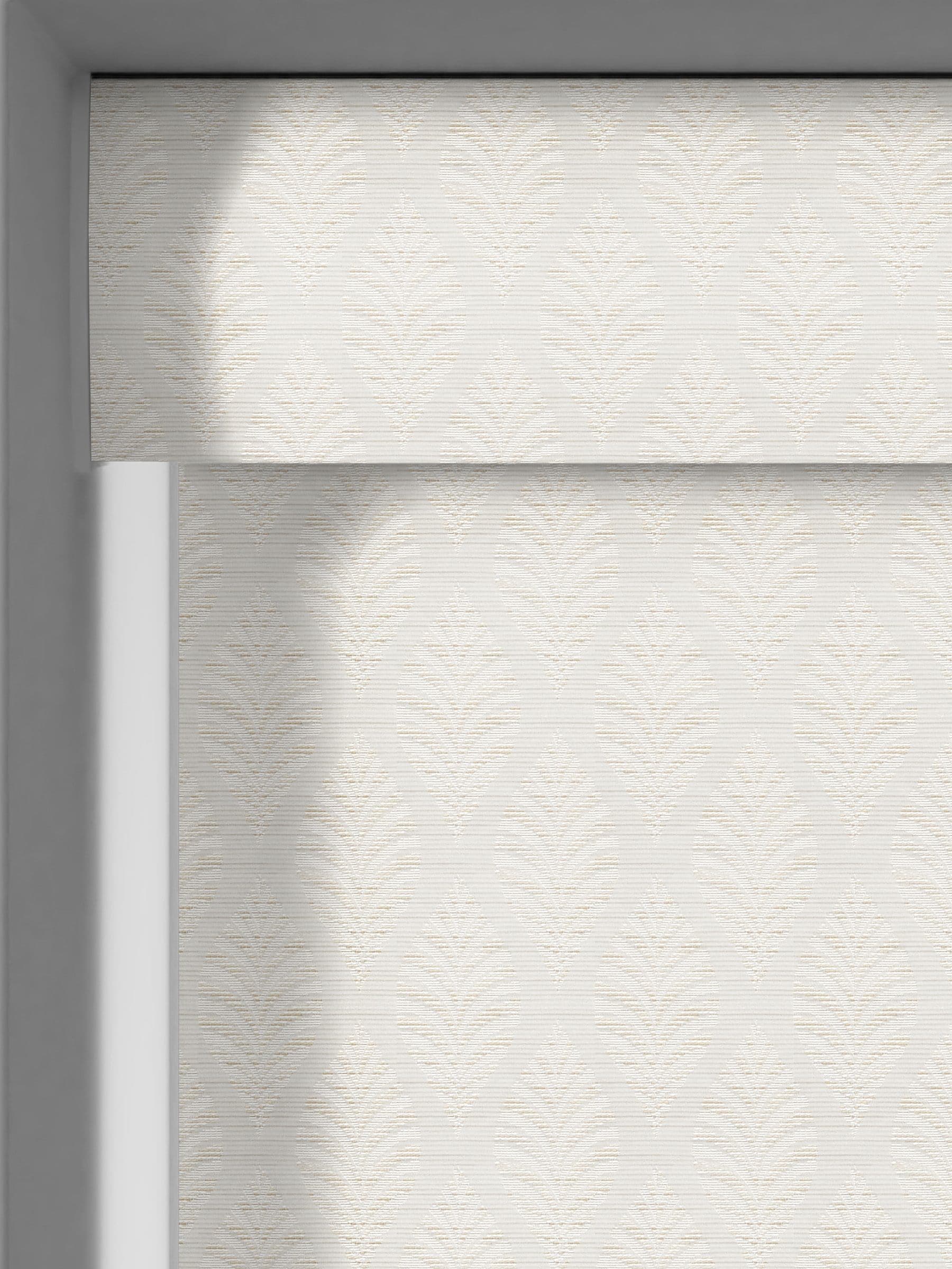 Next Fresca pearl white blackout roller blind - British product