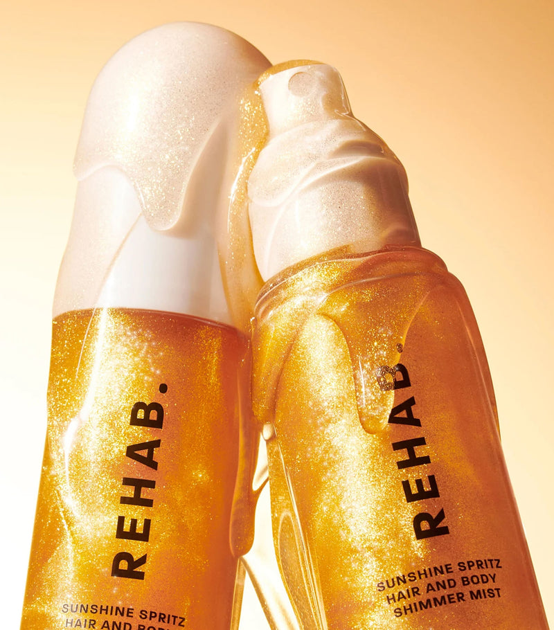 REHAB. Sunshine Spritz hair and body shimmer mist 90ml, imported from the UK