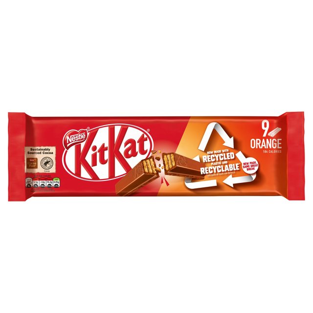 KitKat 2 Finger Orange Chocolate Biscuit Bar   9 x 20.7g GOODS M&S   