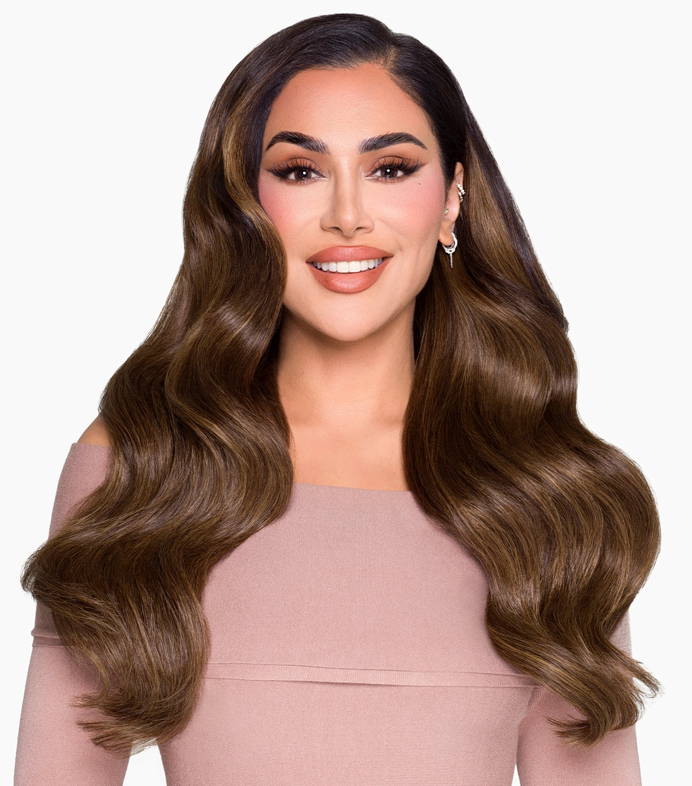 Beauty Works Huda BARELY THERE clip-in hair extensions 20-inch - British product