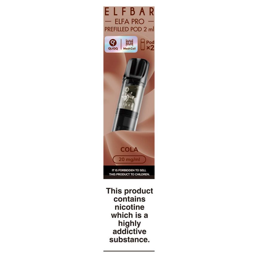 Elf Bar 2 Elfa Pro Prefilled Pod Cola 2ml GOODS ASDA   