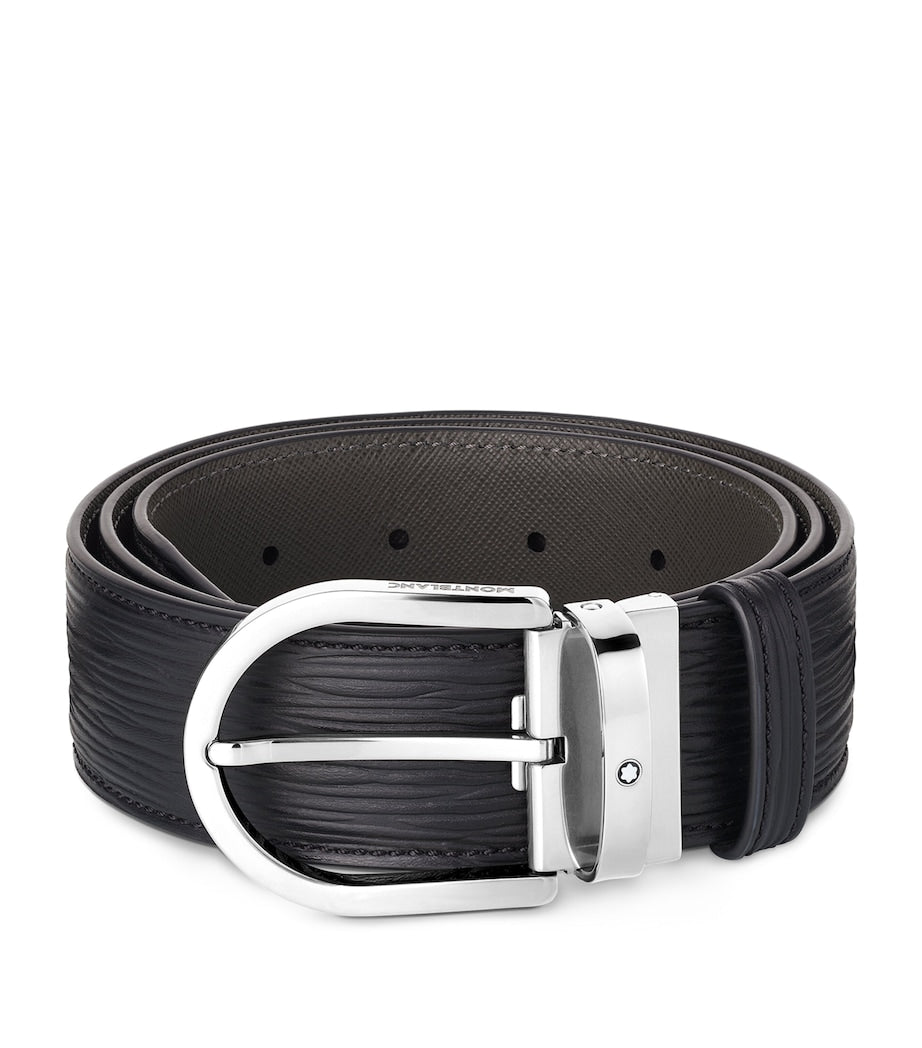 Montblanc Leather Horseshoe Belt, imported from the UK