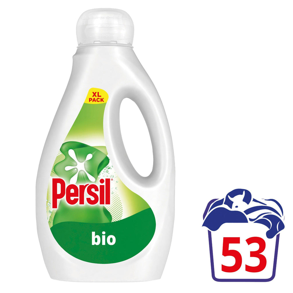 Persil Laundry Washing Liquid Detergent Bio 53 Washes 1.431L