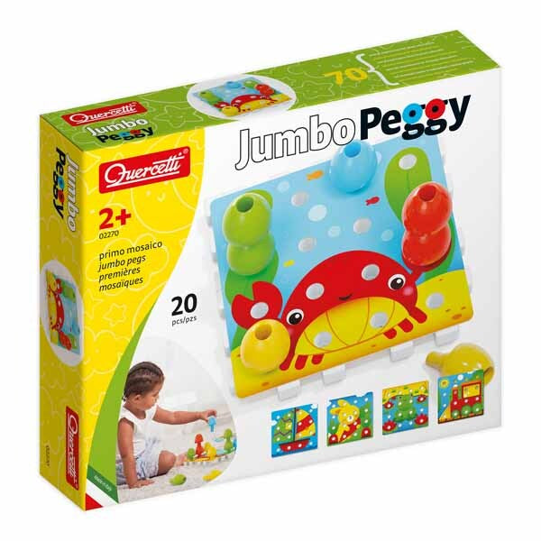Quercetti Jumbo Peggy 20 piece set, UK version