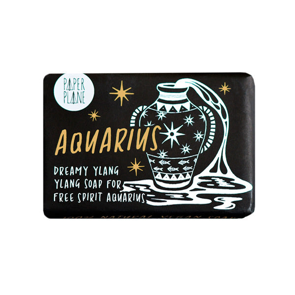Paper Plane Aquarius star sign soap 95g - British product