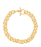 Saint Laurent hammered T-bar choker brass, imported from the UK