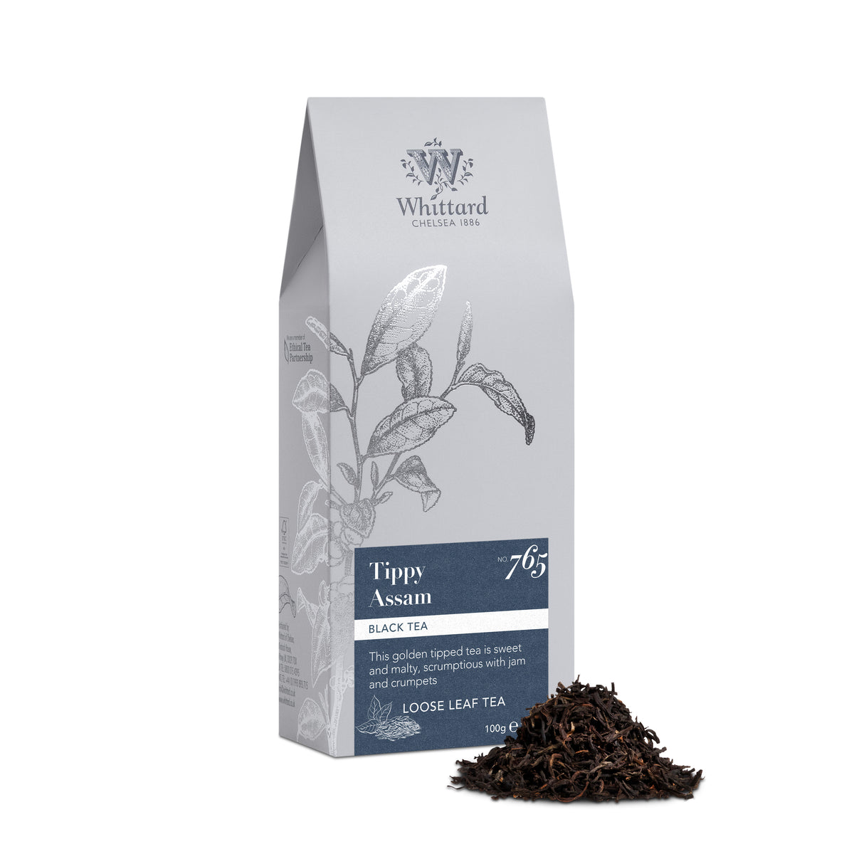 Whittard Tippy Assam loose black tea pouch 100g, UK version