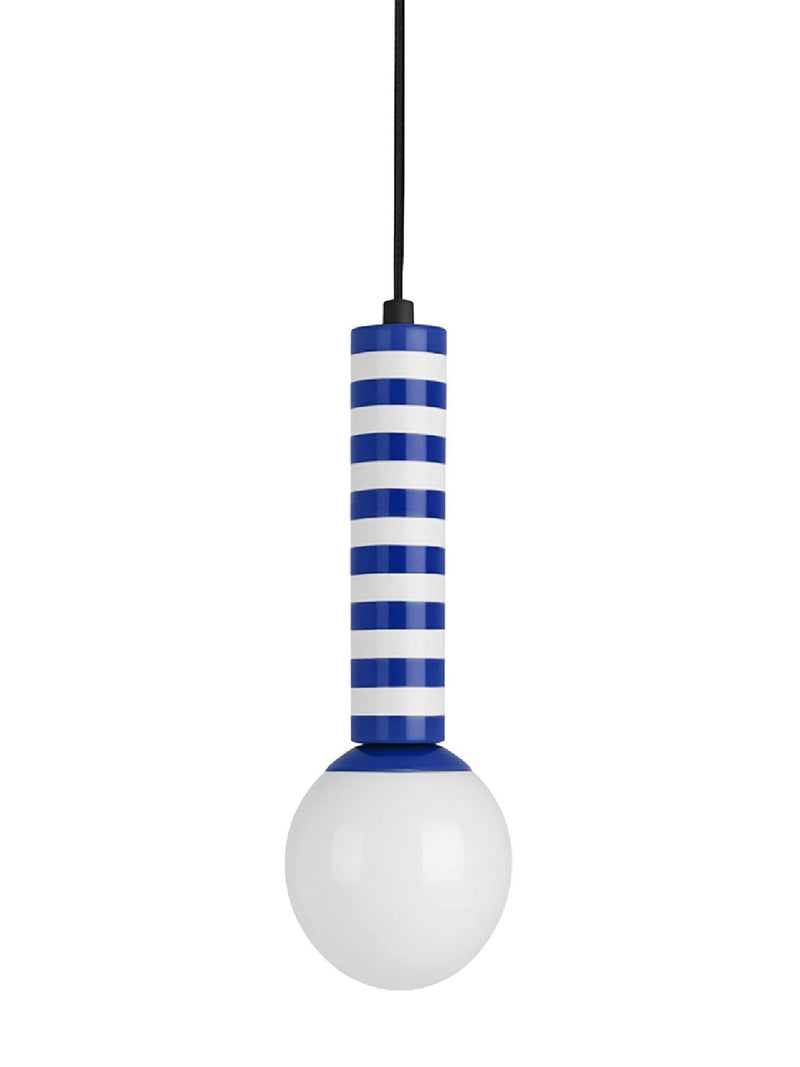 Leitmotiv Rayado pendant lamp in green with striped design - British product