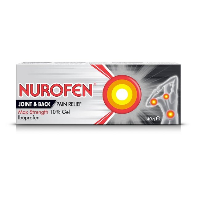 Nurofen Joint & Back Pain Relief Ibuprofen 10% Gel   40g