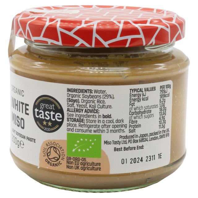 Miso Tasty Organic Shiro White Miso Cooking Paste   200g