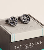 Tateossian mansjettknapper gunmetal palladium trinity (britisk merke)