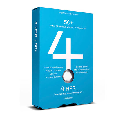 Superdrug 4HER 50+ Women's Multivitamin with D3, K2 & Biotin - 60 Tablets- Buy online at McGrocer